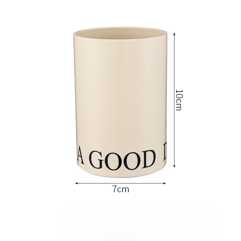 

Пара чашек для полоскания рта, домашняя общежития, зубная щетка, зубная паста, чашка для туалетных принадлежностей, чашка для зубных щеток для путешествий на открытом воздухе 10*7cm слоновая кость