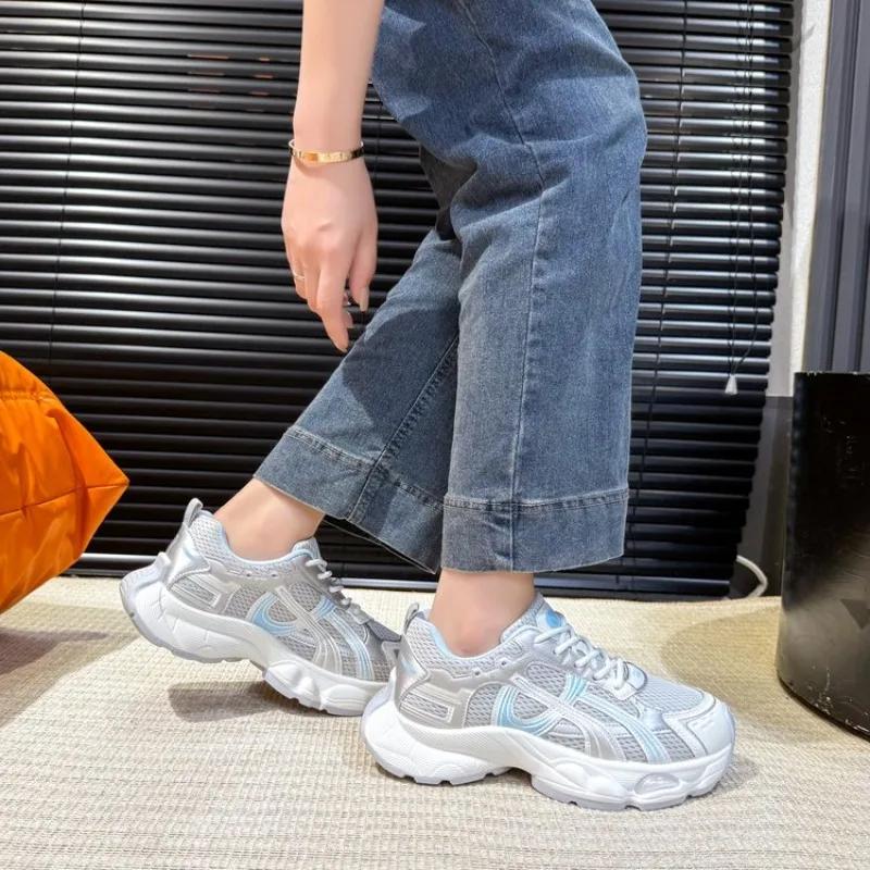Women Fashion Sneakers Spring Summer New Comfortable Running Shoes Female Platform  Sneakers Lightweight Casual Shoes