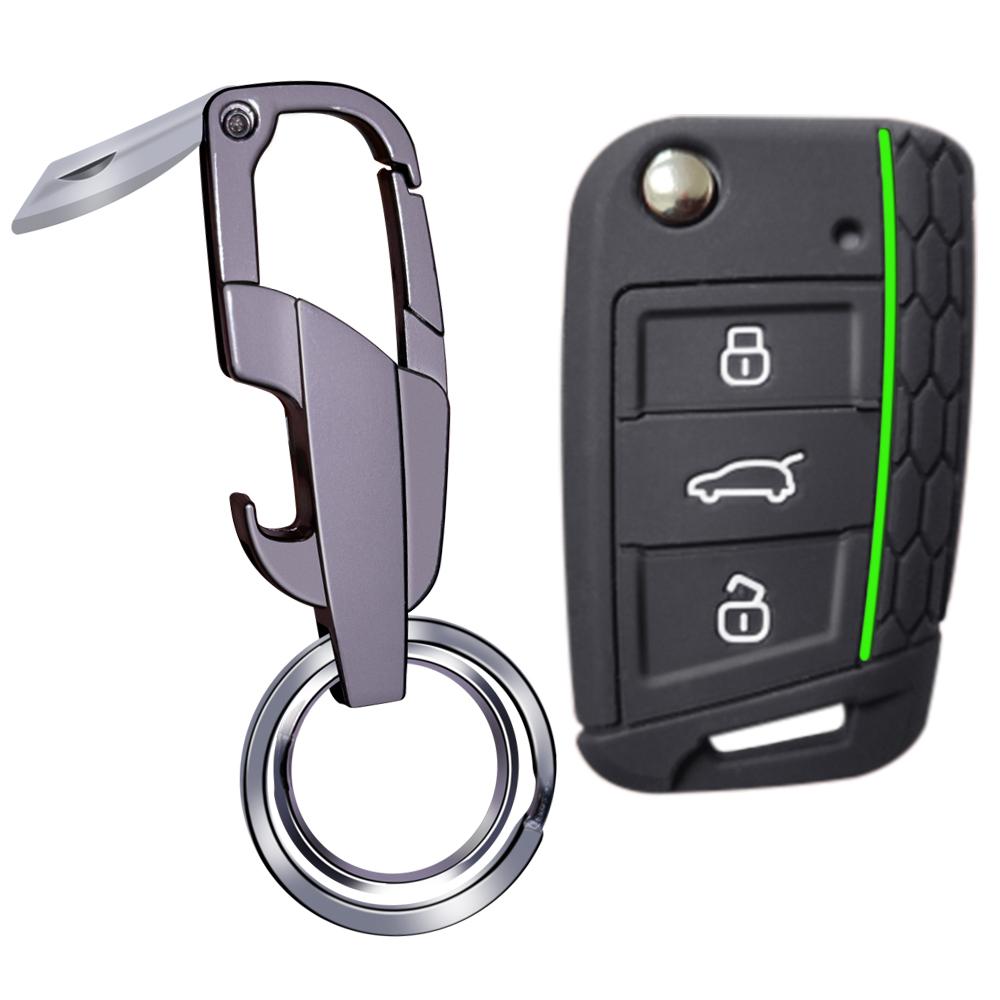 

silicone key case cover for Skoda Octavia Fabia Rapid kodiaq for VW golf 7 POLO T-Cross T-Roc T6.1 touran Tiguan Seat Ibiza leon