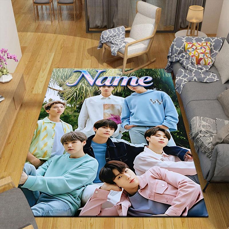 Custom Name Carpet for Playroom Bedroom Living Room Sofa Home Decor,kids Game Area Rug Non-slip Floor Mat