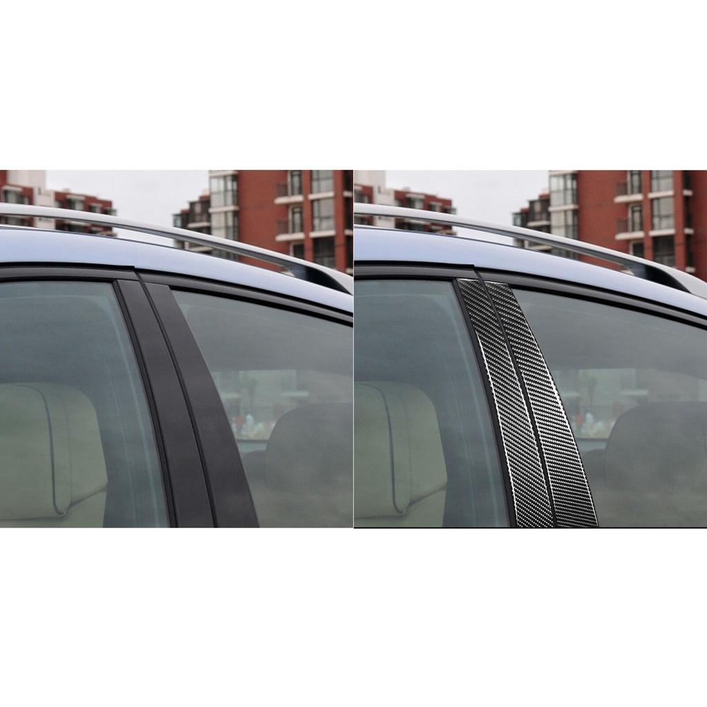 8Pcs Carbon Fiber Door Window B-pillars Cover Trim For BMW X5 F15 2014-2018