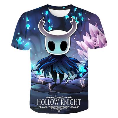 Moda Yeni Çizgi Film Oyun Tişörtleri Hollow Knight 3D Baskılı Tişört Çocuk Günlük Erkek Kız Çocuk Yuvarlak Yaka Tişört Tişörtler