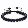 Fashion Woven Adjustable Bangle 8mm Natural Tiger Eyes Lava Rock Protection HANDMADE Bracelet Men's Gift