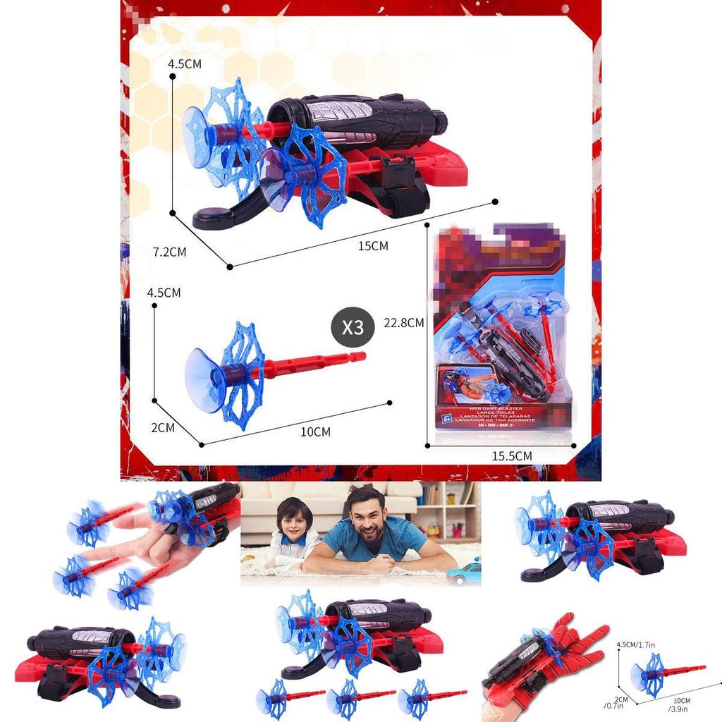 Spider-man Kids Plastic Cosplay Glove Launcher Set For Imaginative Play And Fun