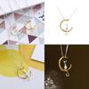 Exquisite Cute Cats Moon Pendant Necklace For Women Romantic Charm Chain Jewelry