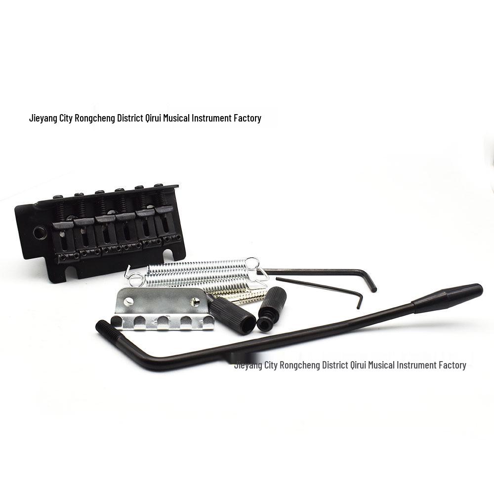 Silver/Black Vintage Electric Guitar Double Locking Tremolo Bridge System
