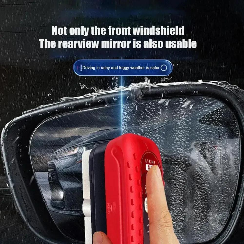Car Glass Oil Film Remover 120ml Powerful Automotive Windshield Window Oil Film Sponge Cleaning Brush Auto Glass Stains Cleaner