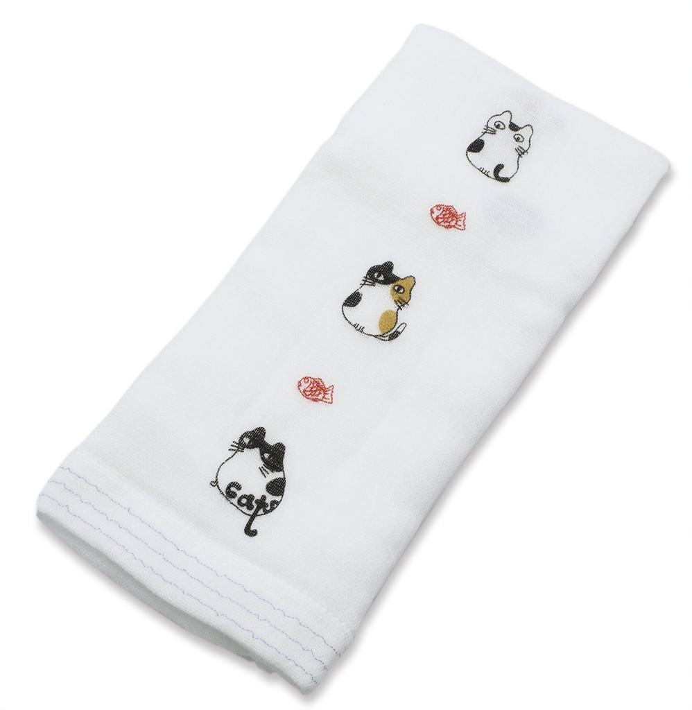 Toalha Facial de Gaze Imabari Hagoromo, Design, Azul, Aprox.. 95cm,