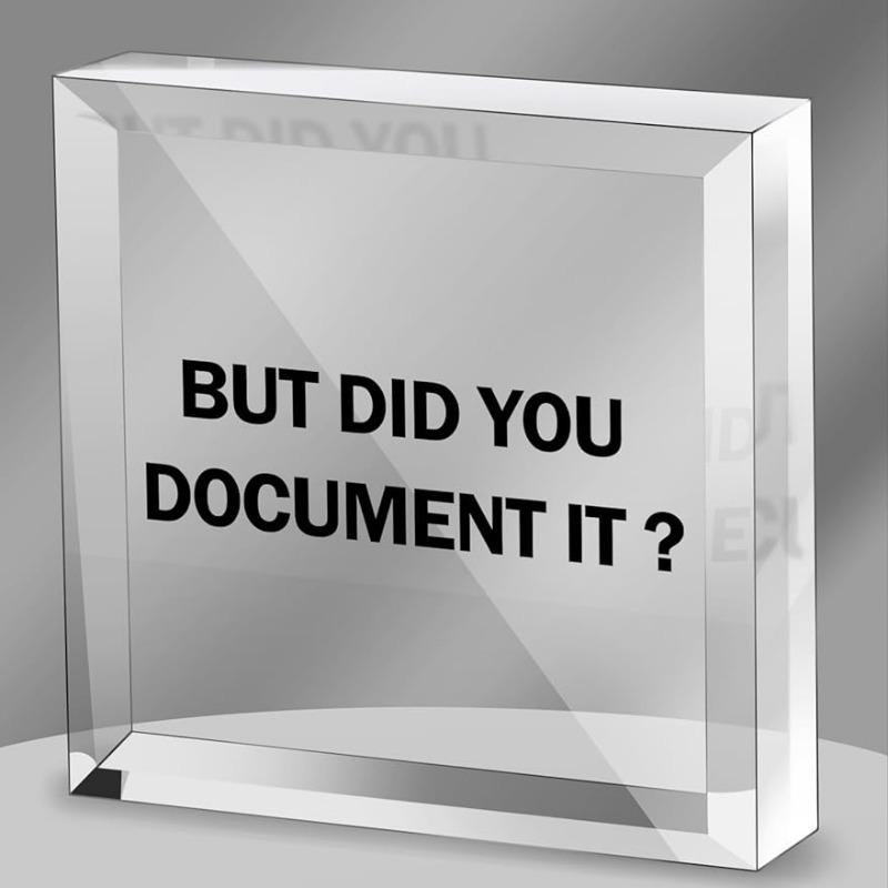 Did You Document It?  Acrylic Sign - Humorous Farmhouse Office Decor чистый