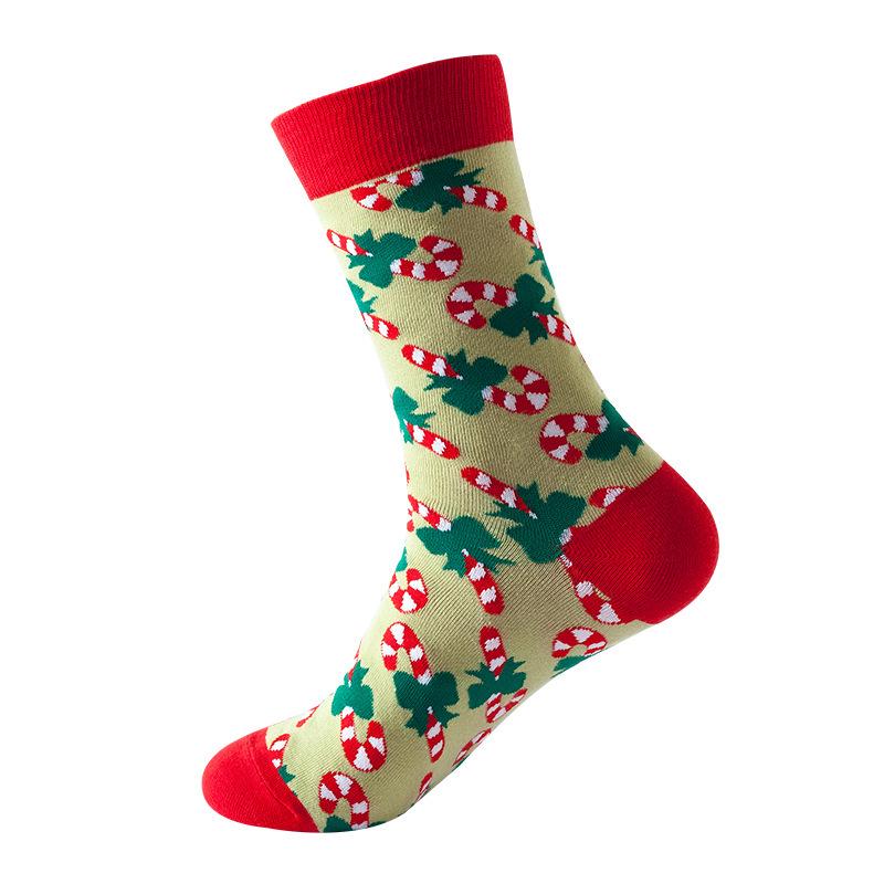 Trendy Christmas Mid-Calf Socks - Santa & Reindeer Festive Gifts for Autumn & Winter