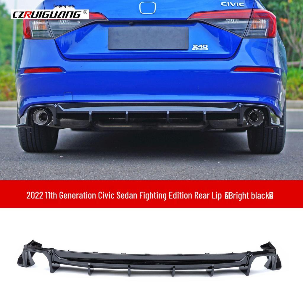 Rear Lip, Rear Bumper, Side Skirts, Rear Wing, and Front Splitter for 2022 11th Gen Civic Sedan (Action Edition).