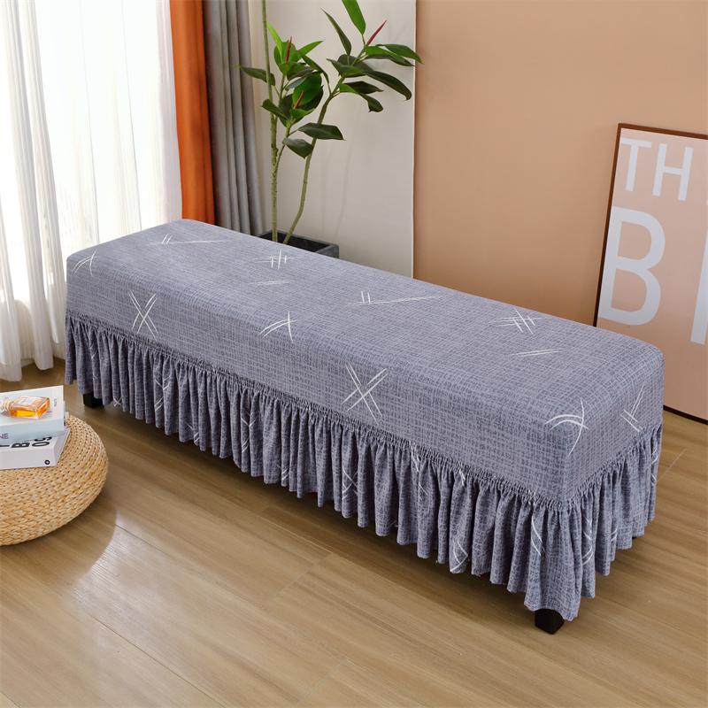 1Pcs Print Piano Bench Cushion Cover Rectangle Stool Covers for Living Room Bedroom