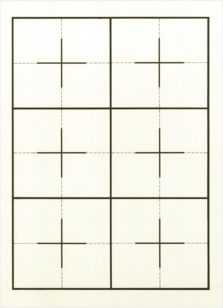 Kobaido Calligraphy Desk Set of Resin Lace Pads, 5, Cream-Colored, Double-Sided Ruled, 1.5mm