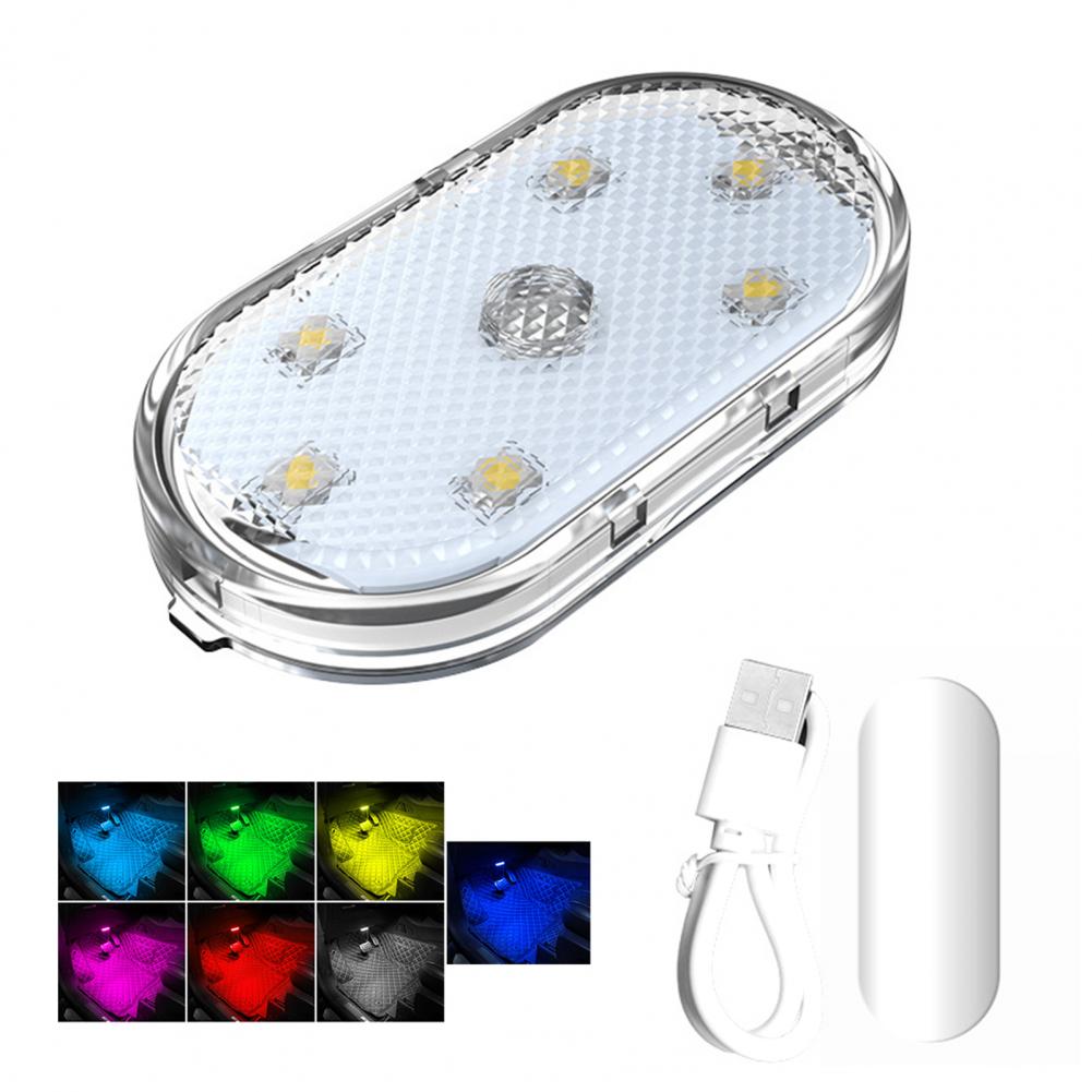 Car Ambient Light Enhance Car's Ambience with 7 Colors Rgb Automotive Light Self-adhesive Magnetic Suction Usb Rechargeable