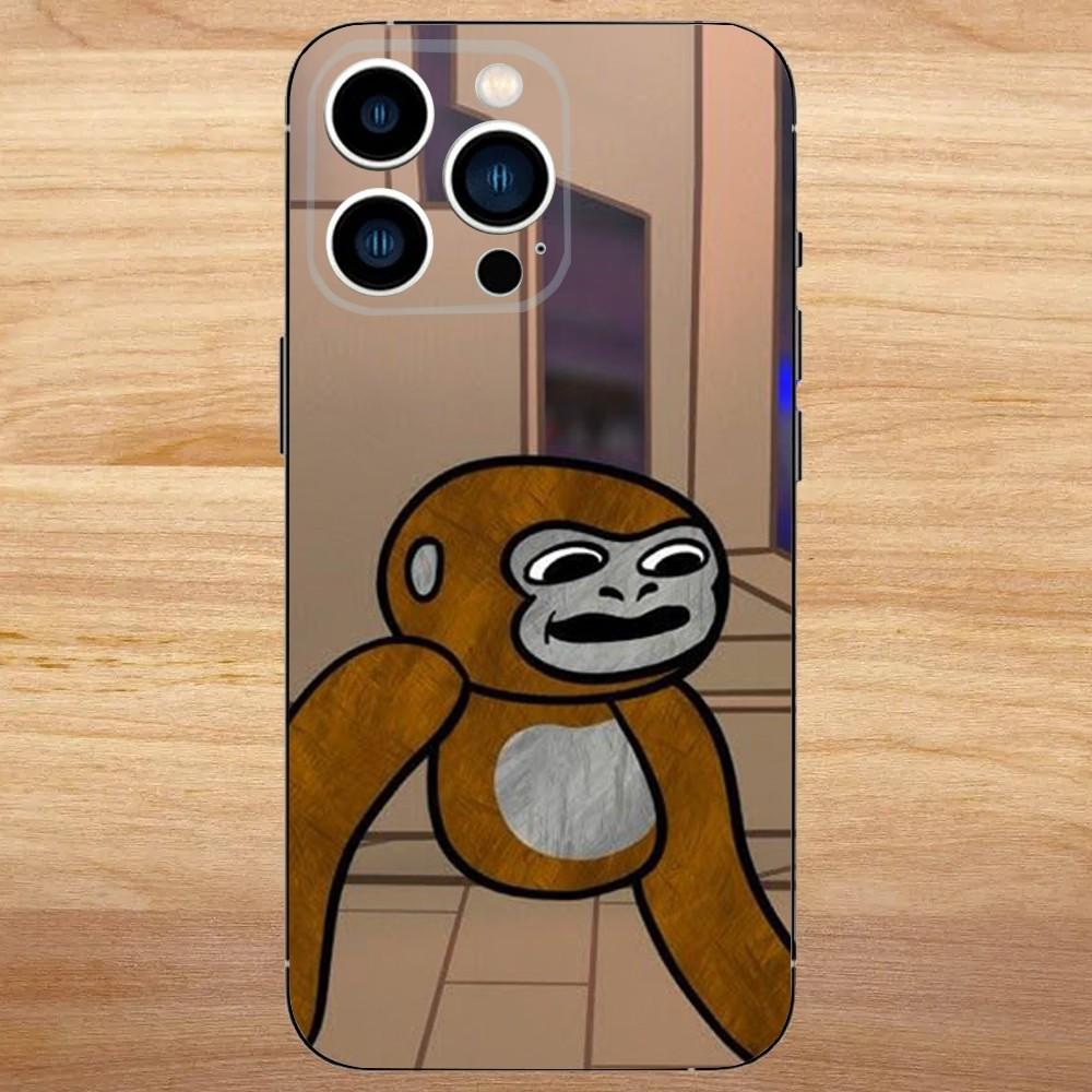 Monkey G-Gorilla TagS Phone Case For iPhone 16,15,14,13,12,11,Mini,Pro,SE,MAX White Matte Shockproof Cover