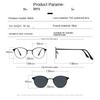 Lunettes de Soleil Rondes Monture Semi-Métal Clips Magnétiques Sur Monture Optique Prescription Magnétique Lunettes 3 EN 1