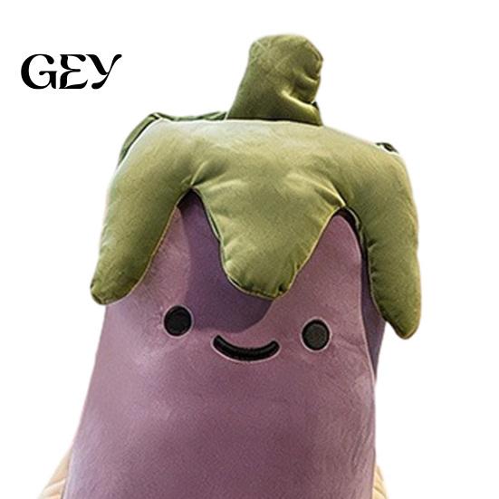 Soft Plush Pillow Eggplant Body for Side Sleepers, Long Cushion Large Hug with Removable Washable Cover, Cute Hugging Women Polyester Fiber