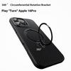 For iPhone 16 Pro Case Compatible with MagSafe Kickstand Carbon Fiber Texture PC + TPU Back Cover
