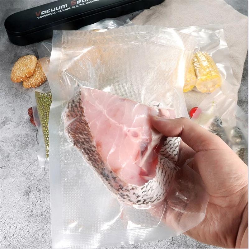 1 Roll Thicker Kitchen Vacuum Sealing Bags Reusable Rolls Fresh-keeping Food Saver Refrigerator Storage Bag Packages for Freezing