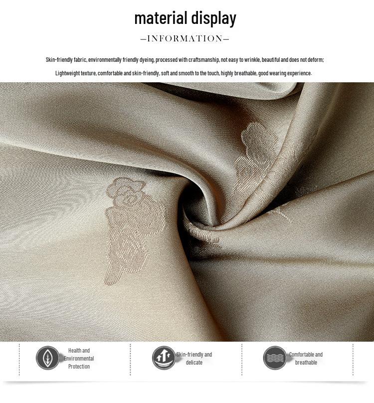 Frühling 2024 Damen Retro Chinesischer Stil Bestickte Kunstseide Tang Bluse