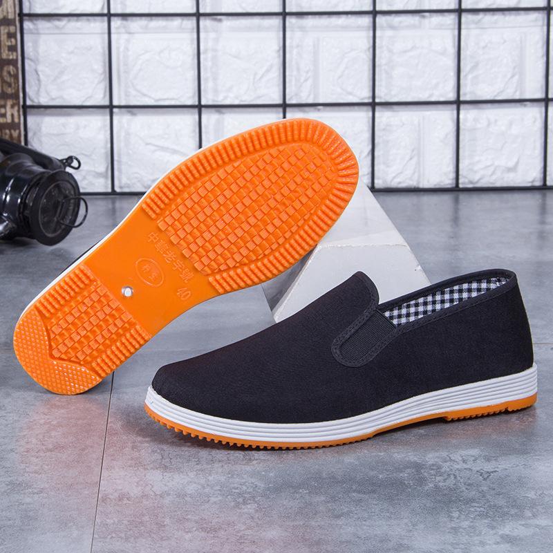 

Мужские слипоны из ткани Старого Пекина, подошва из коровьей кожи, нескользящие, дышащие, износостойкие, удобная обувь для вождения. 45