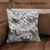2D Floral Embroidered Pattern Decorative Pillow Covers Pattern Cushion Cover Suitable For Sofa Bedroom Car Pillow Cover