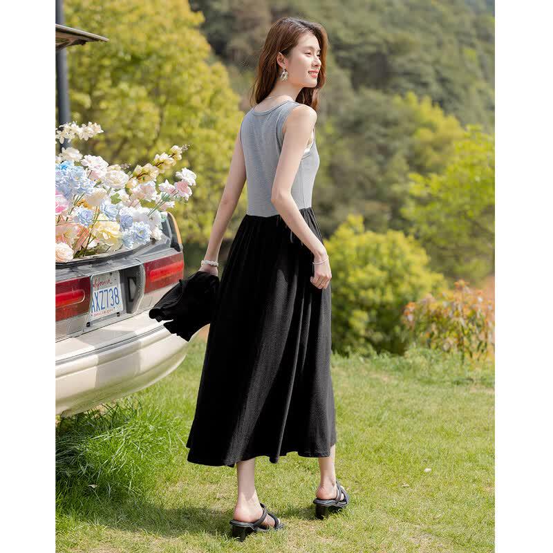 Women's Irregular T-Shirt & Camisole Dress Set