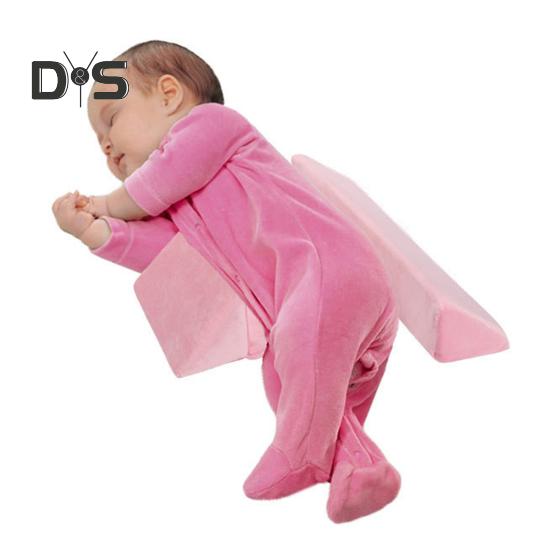 Babysidsovskilskudde med säkra remmar Justerbar Anti-rullnings 45-graders lutningsdesign Anti-kräkning Mjuk Memoryskum Babykilkudde