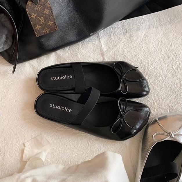 

Grape mother of the same style, irregular mango head French bow with versatile lazy half-drag women s summer shoes 35