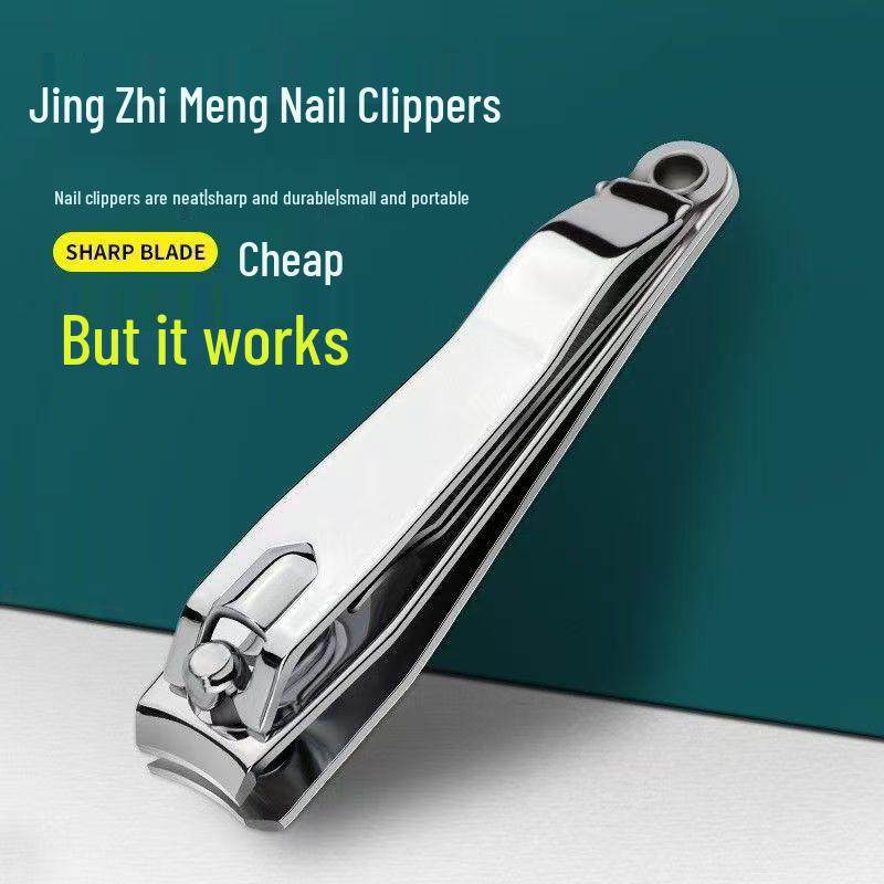 Jingzhi Meng Carbon Steel Nail Clippers with File – Portable Travel & Home Manicure Tool No