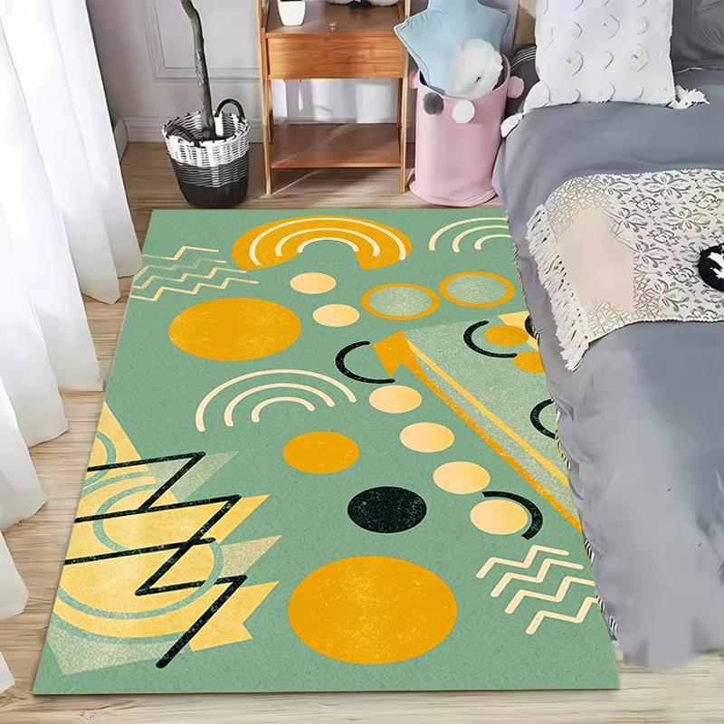 Cartoon Starry Sky Space Pattern Carpet Non-slip Floor Mat Kids Bedroom Rug Cute Colorful Home Decoration Living Room Nursery