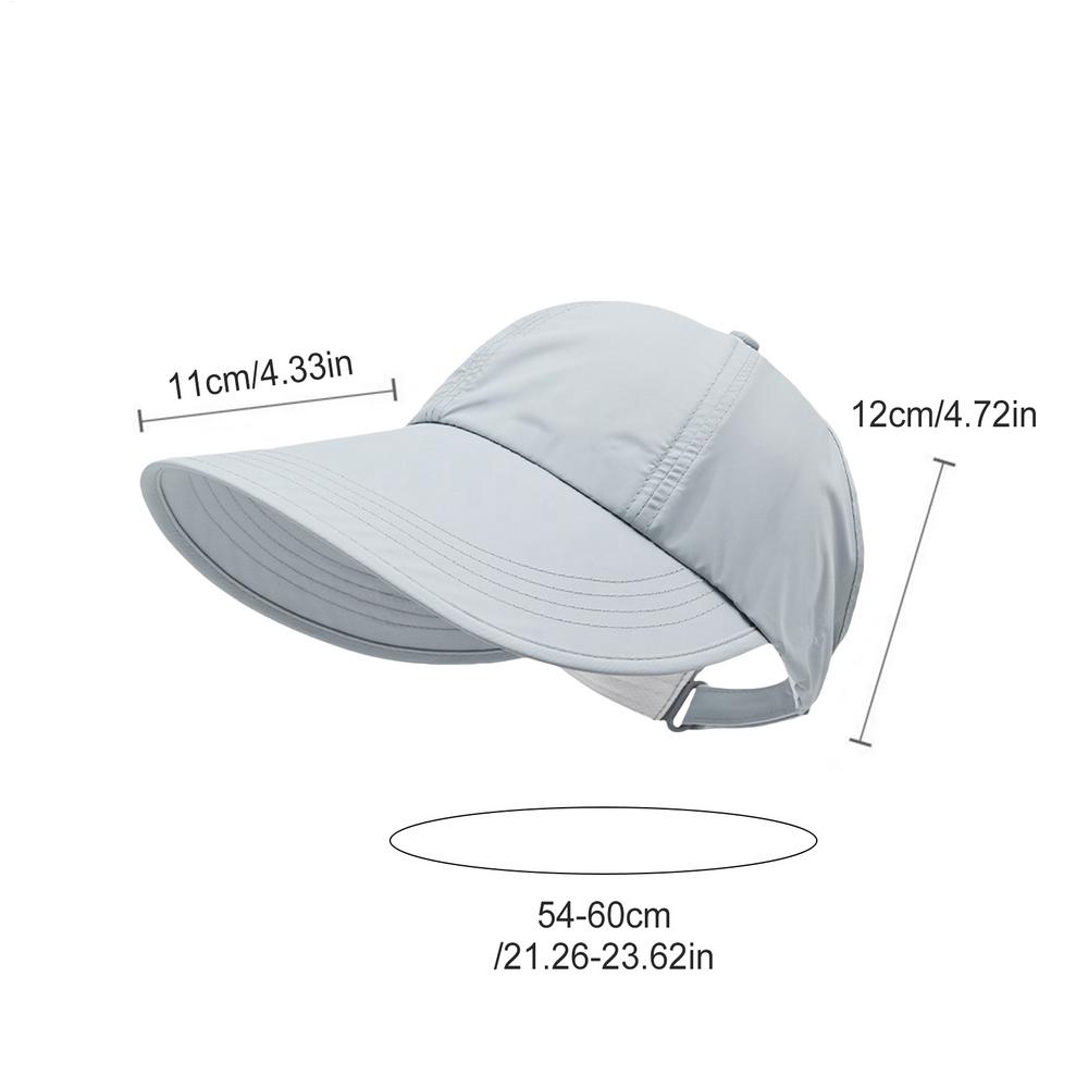 UV Protection Hat Wide Brim Bucket Hat Summer Sun Protection Sun Baseball Hat Breathable Foldable Adjustable Outdoor sun hat серый