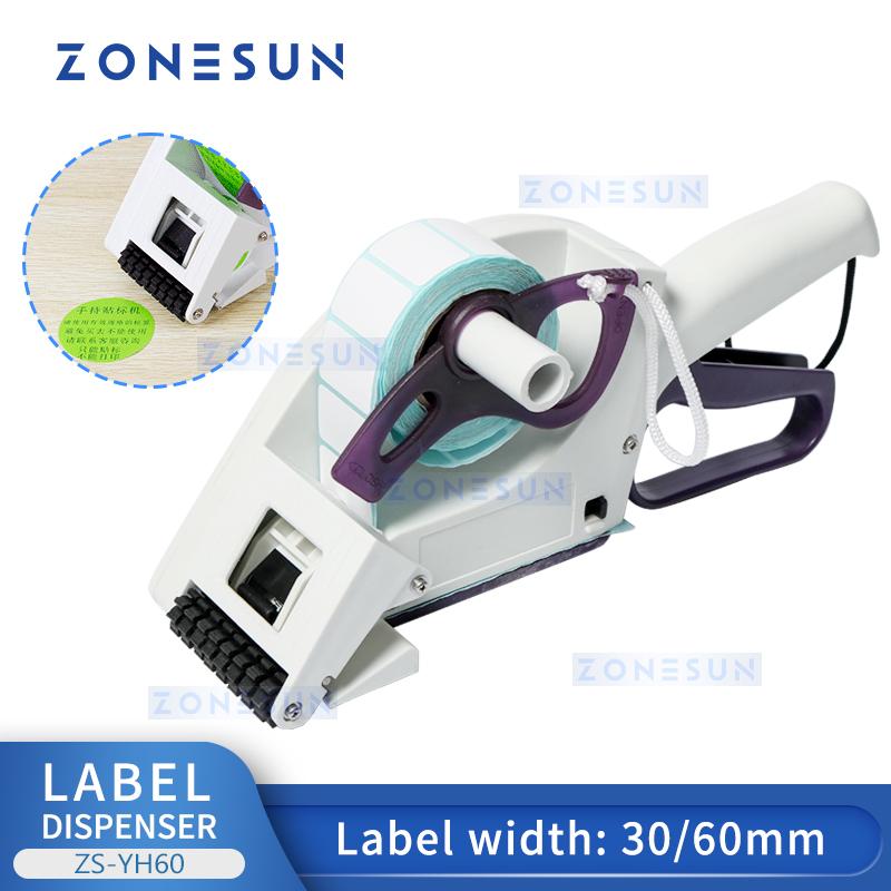 ZONESUN Kompakter Etikettenabroller für 25mm Kern & 110mm Rolle – ZS-YH30/60