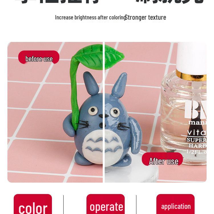 Clay Glaze Transparent Water-Based Polymer Clay Gloss Varnish for Models and Figurines