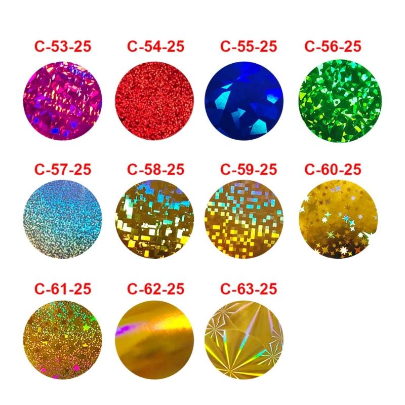 50 Pcs Round Sticker Colorful Sticker Scrapbook Sticker Reward Sticker Glittering Sticker Decorative Label Sticker