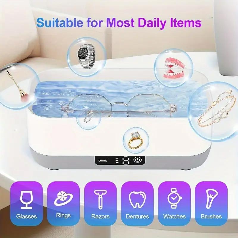 Small multifunctional vibration cleaning machine, USB charging makeup brush, glasses, braces, jewelry, contact lens cleaner
