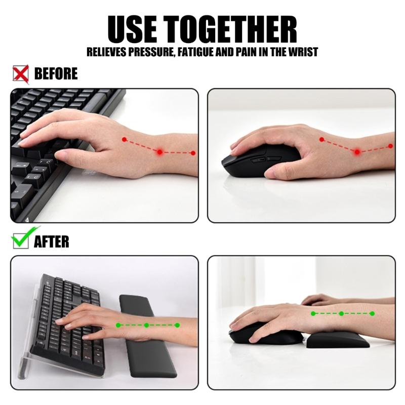 Anti Slip Silicone Base Keyboard Holder with Wrist Pad Stability And Secure Placement On Smooth Desktops For Users