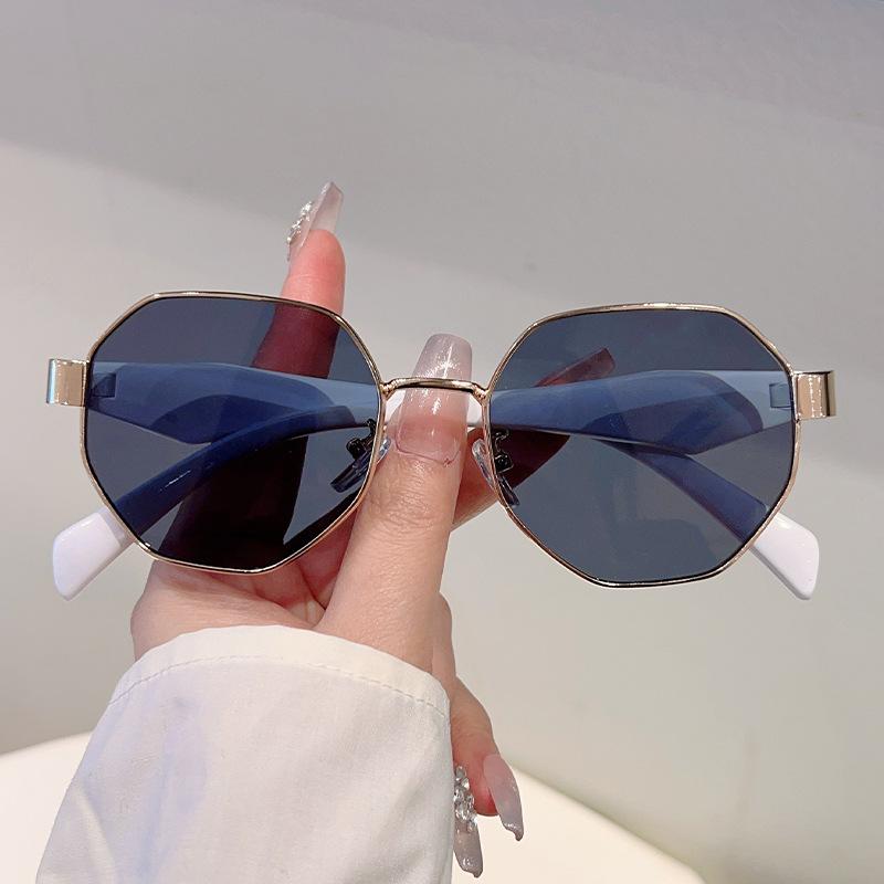 

Y2K Polygon Sunglasses Women For Men Retro Sun Glasses Luxury Brand Designer Steampunk Popular Hip Hop Metal Shades UV400