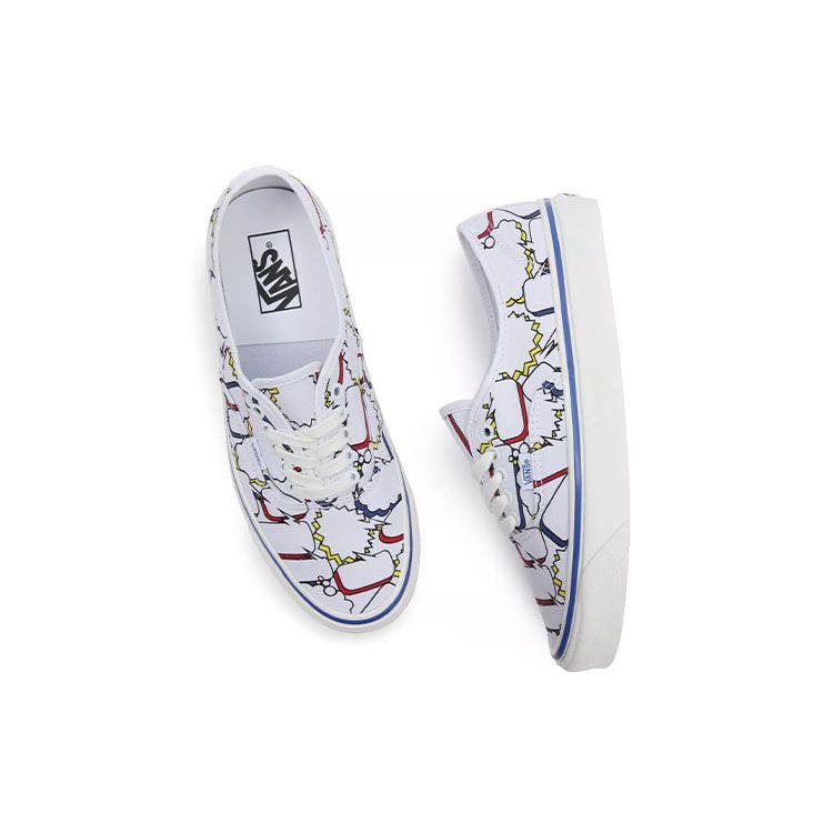 Vans Authentic Factory Authentic 44 Dx Low Top Skate Shoes Unisex Sneaker White Red VN0A5KX4AVT