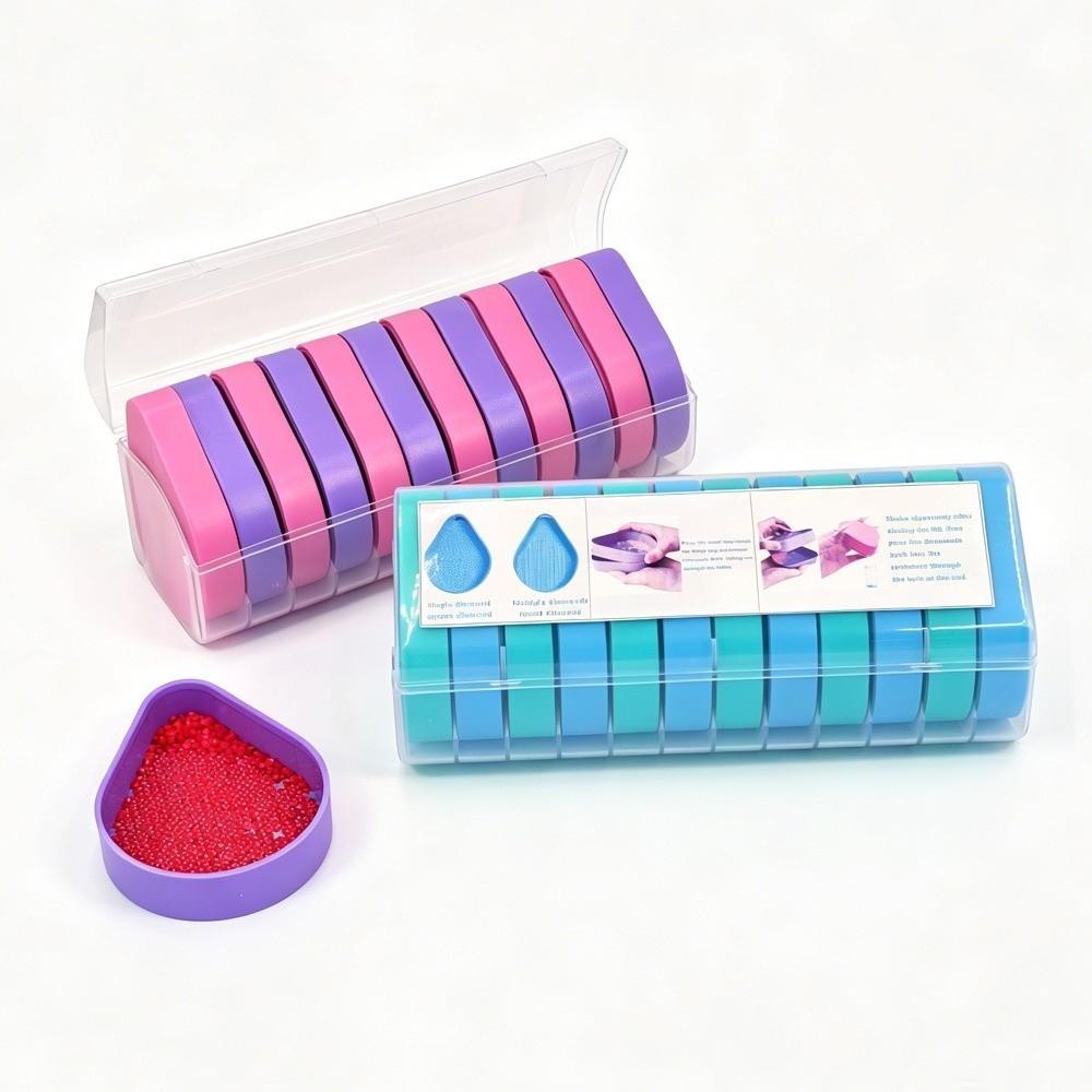 12pcs/Set Multi-grid Diamond Sorting Tray Diamond Painting Tools Drill Storage Box  Art Lovers