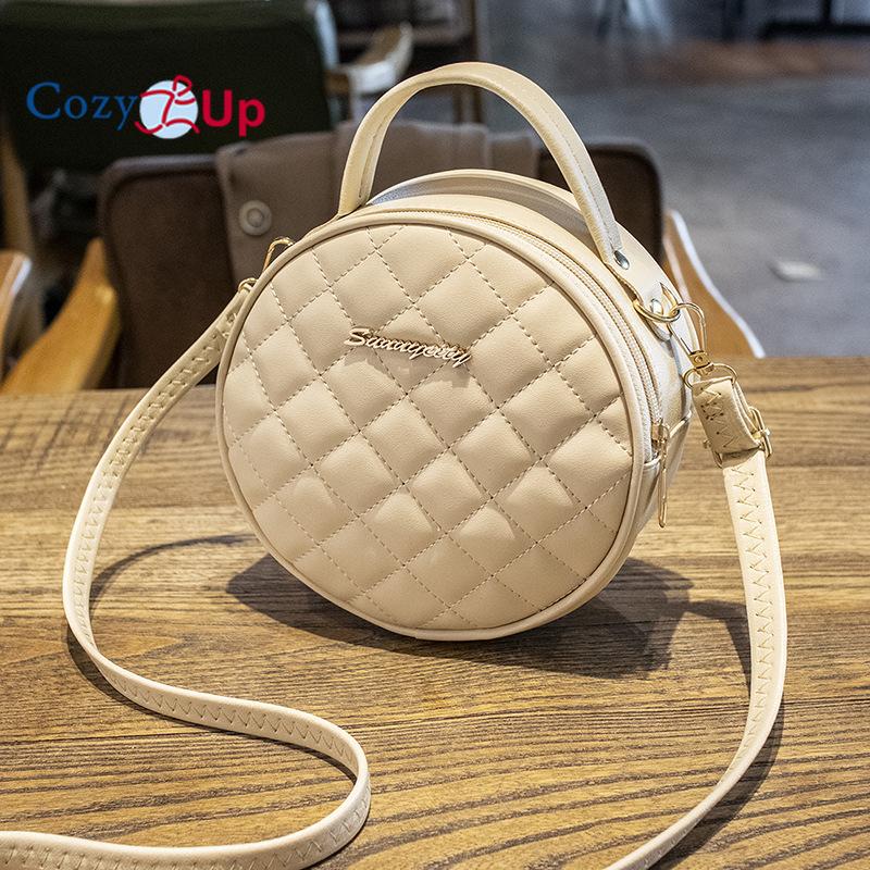 Маленькая круглая сумка Cosy Up Lingge нишевая сумка через плечо на одно плечо 18x18x6cm бежевый 1398₽