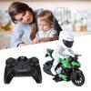Remote Control Motorcycle High Speed RC Stunt Motorcycle with   Lights for Gaming Competition
