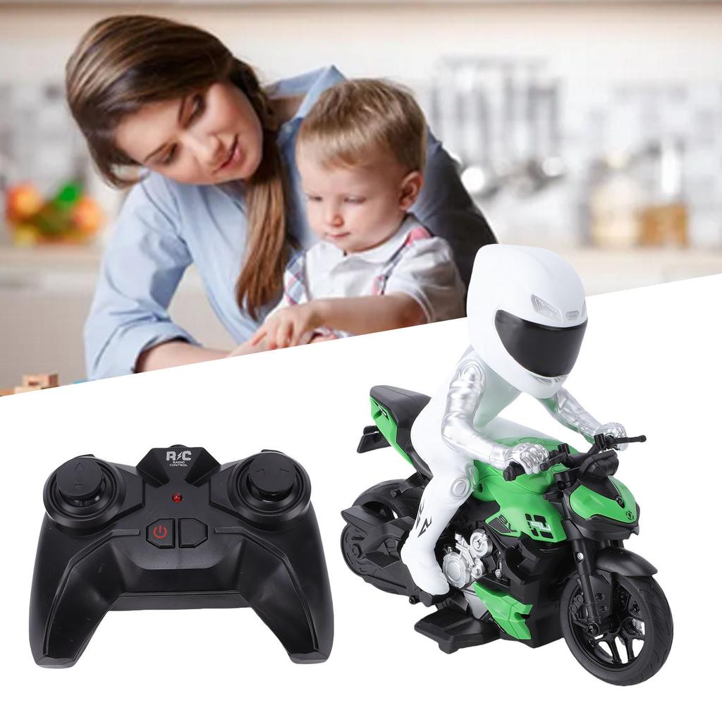Remote Control Motorcycle High Speed RC Stunt Motorcycle with Lights for Gaming Competition