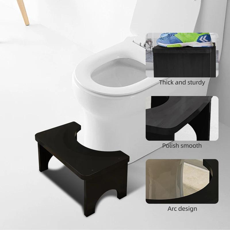 1pc Sturdy Bamboo Squat Toilet, Wide and Stable, Easy To Use and Clean, Portable Design
