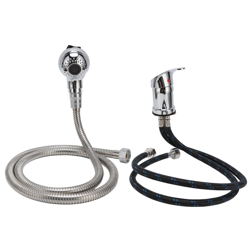 Shampoo Bed Chair Faucet 70cm Pipe Hot Cold Water 120cm Soft Hose Shower Head for Hair Salon