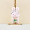 Fluffy Keychain Bunny With Cute Flower Holding Design Perfect For Animal Gifts Lovers
