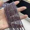 1String, Small Purple Pearl, 3-3.5mm, Natural Freshwater Pearl Beads for Jewelry Making DIY Necklace, Bracelet Accessories, Festive Crafts 36cm