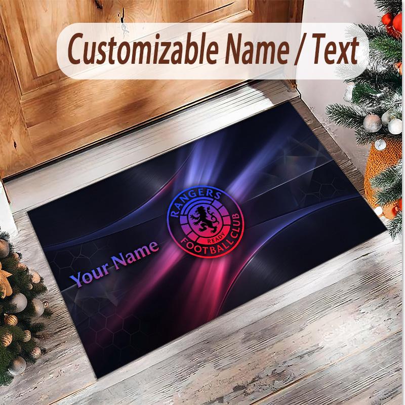 Personalized Crystal Velvet Carpet Rangers FC Pattern Non Slip Floor Rug
