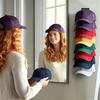 Hat Storage Rack Holds 8 Hats Wall Mountable Space Saving Hat Organizer Large Capacity Rack for Baseball