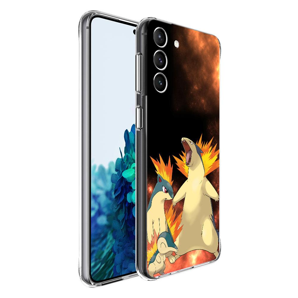 Clear Case For Samsung Galaxy S22 S20 FE S21 S10 S9 Plus Note 20 Ultra 10 Lite Transparent Phone Shell Pokemon Cute Pikachu
